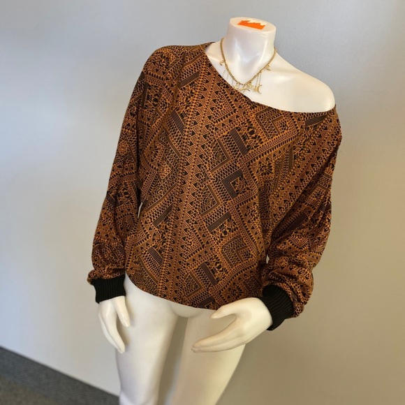 Slouchy sleeve geometric print tank - Picture 3 of 8